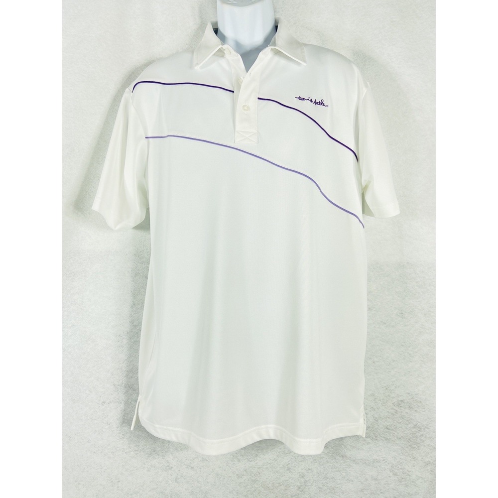 Travis Mathew‎ Golf Polo Shirt Men's Large White Short Sleeves NWOT